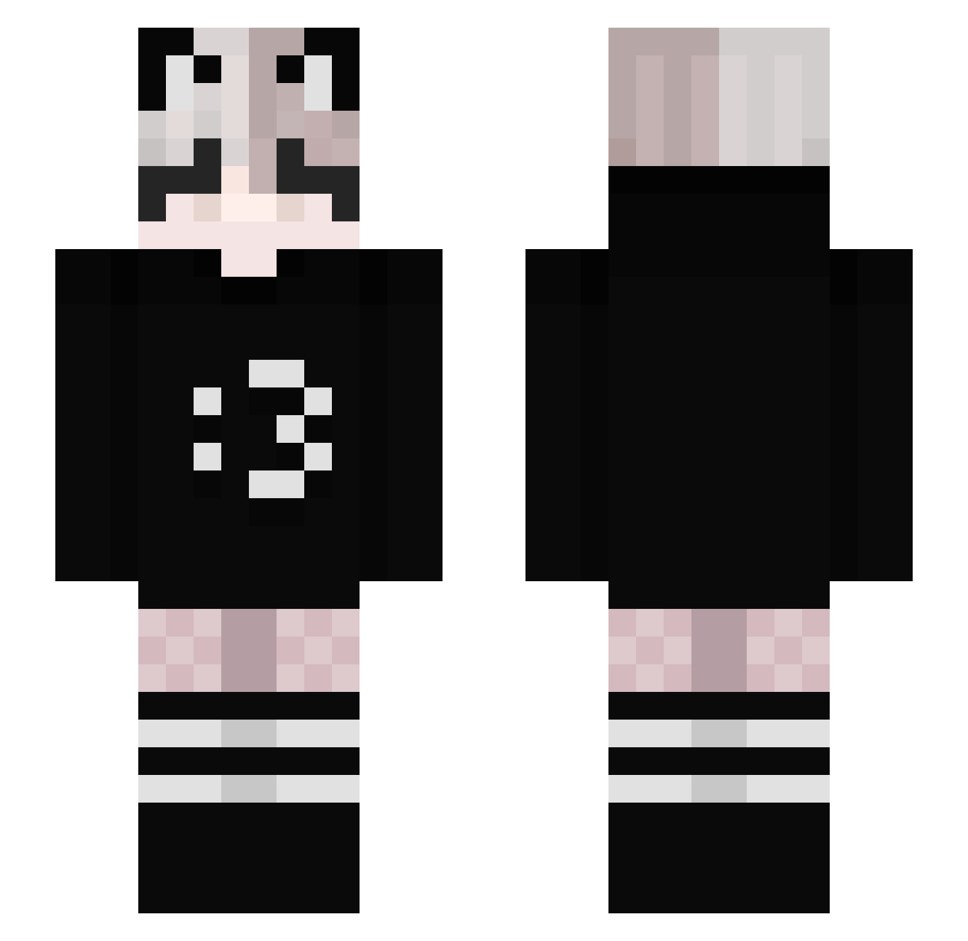 st_er Minecraft skin, front and back view