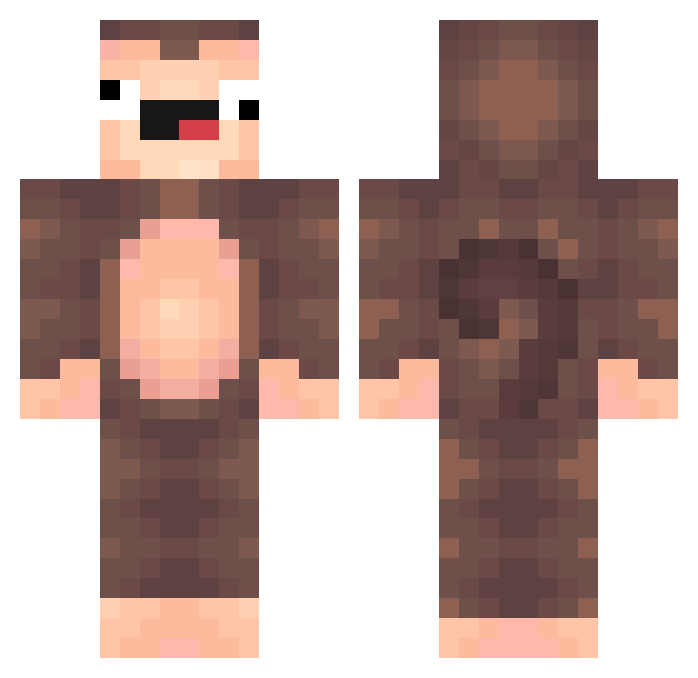 crystaldeeez Minecraft skin, front and back view