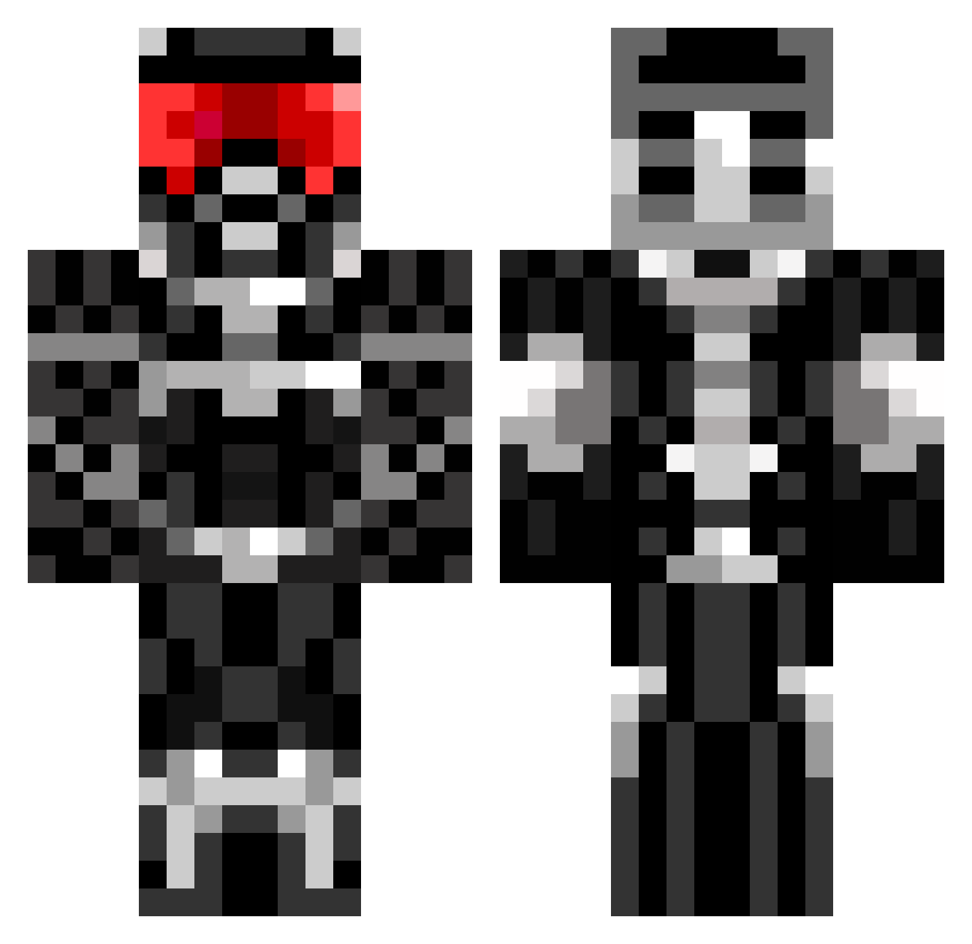 Flat_ Minecraft skin, front and back view
