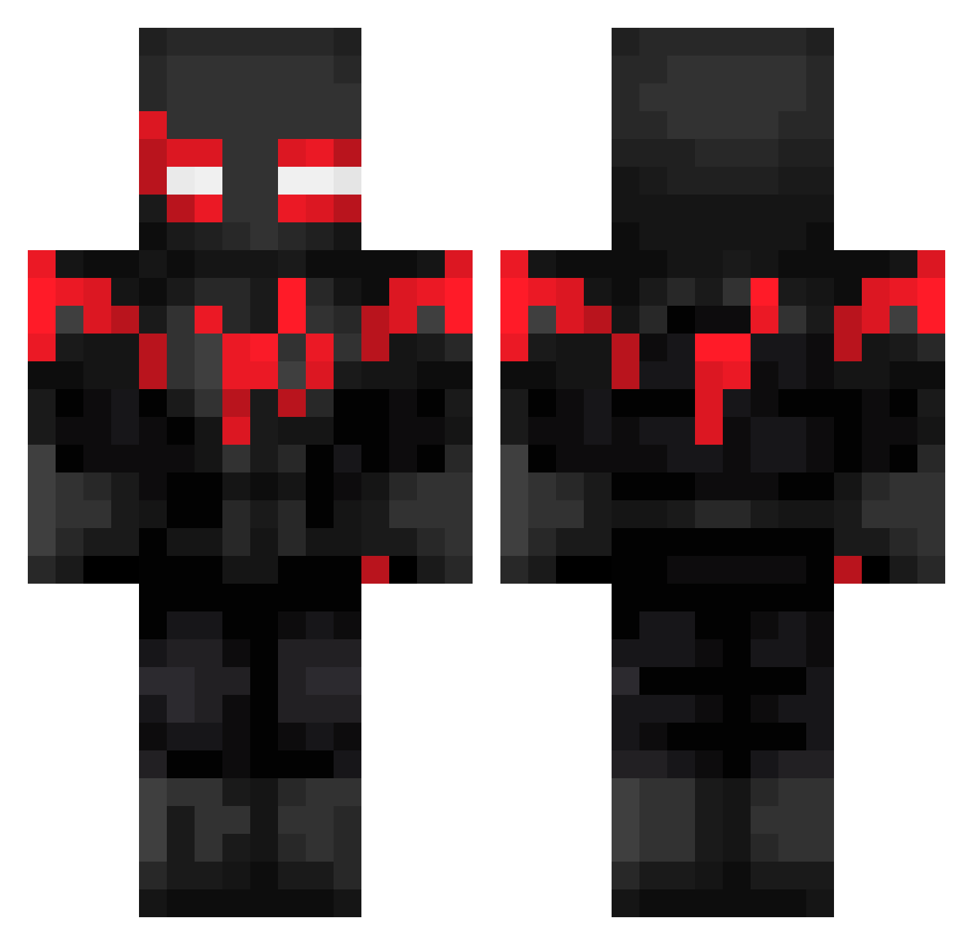 MaJaSuMi Minecraft skin, front and back view