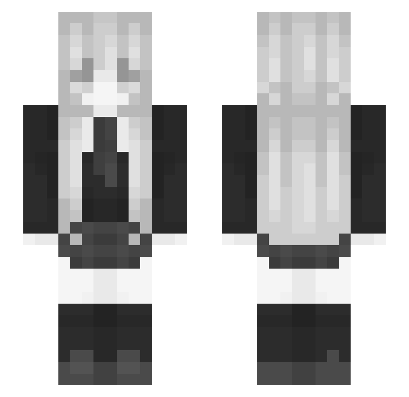 RinkiNayu Minecraft skin, front and back view