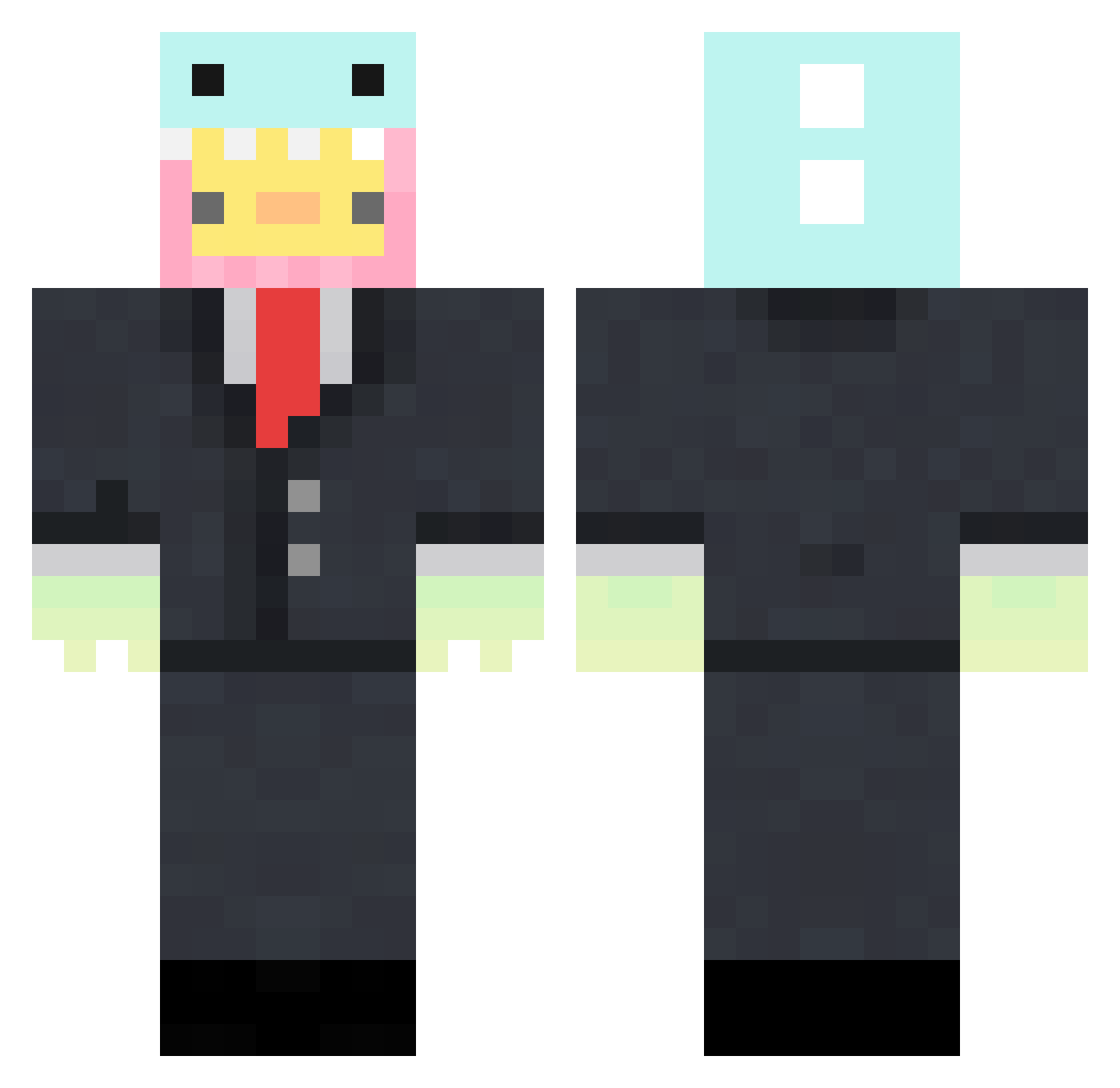 Kathyx_ Minecraft skin, front and back view