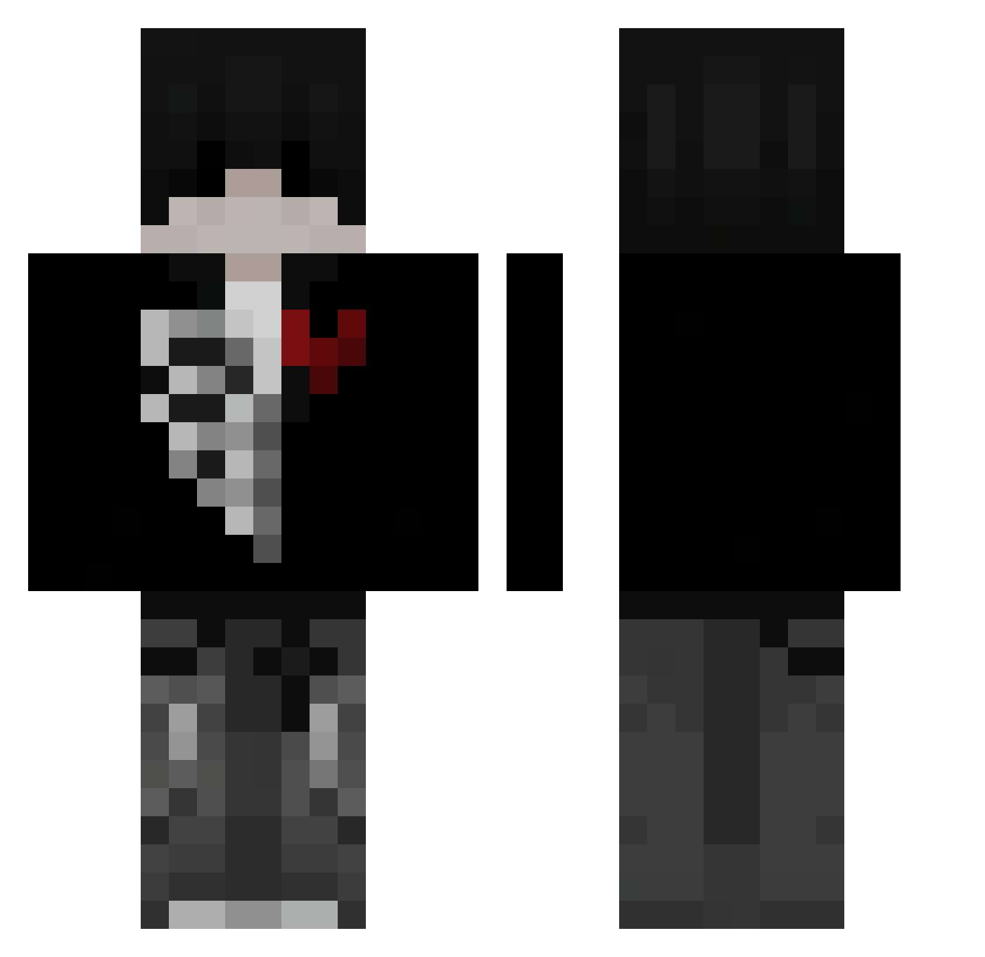 xAndresito_UwU Minecraft skin, front and back view
