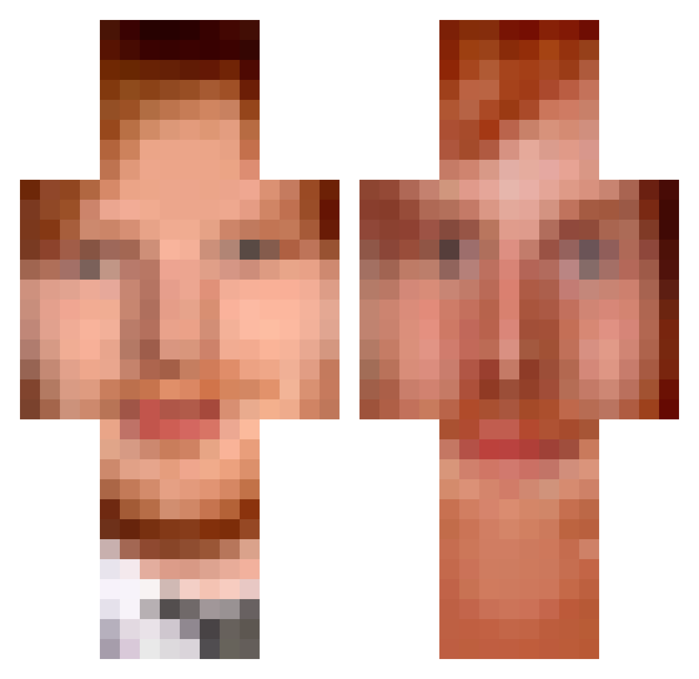 B0BBYB0I Minecraft skin, front and back view