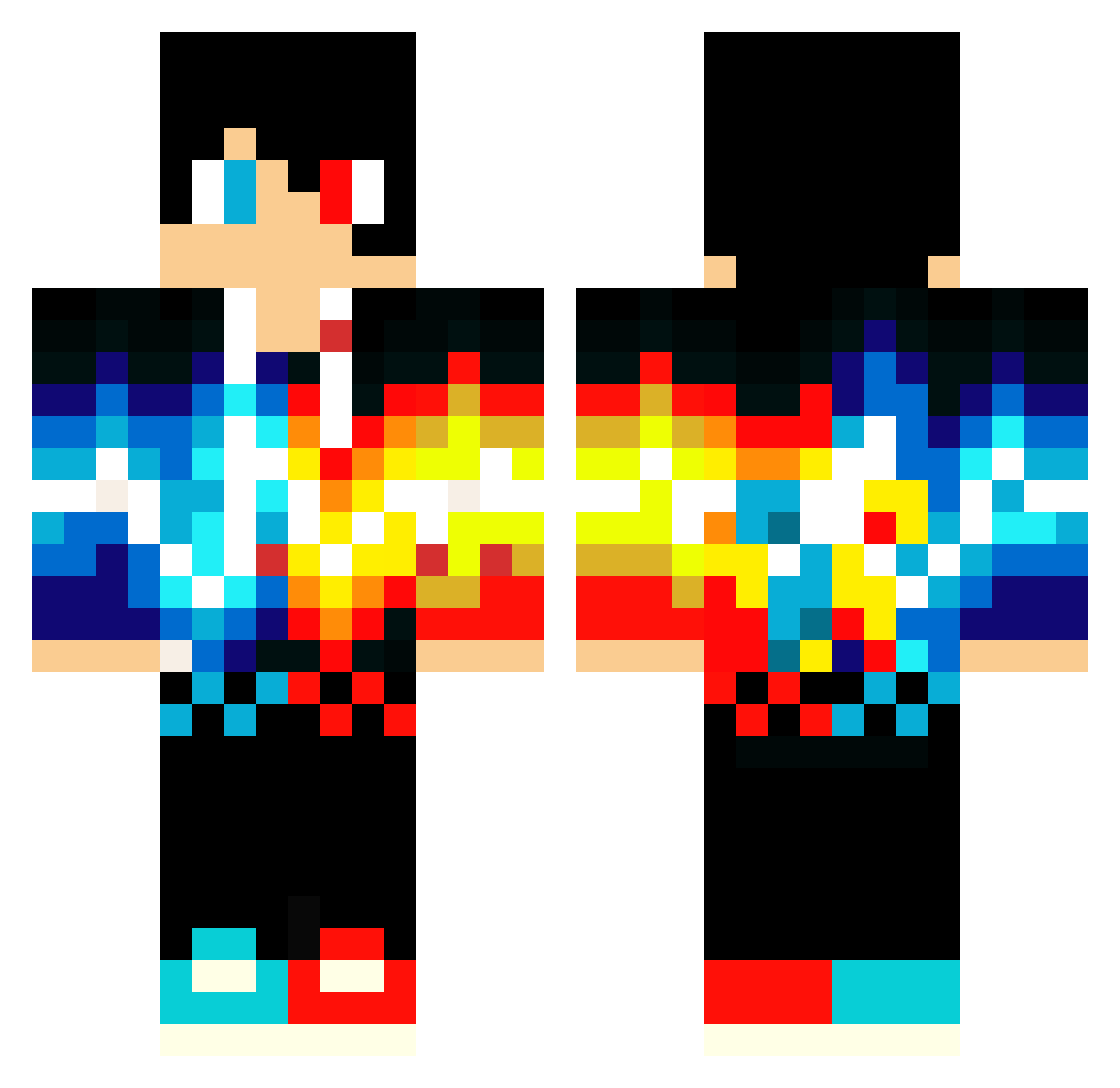 kasramj Minecraft skin, front and back view