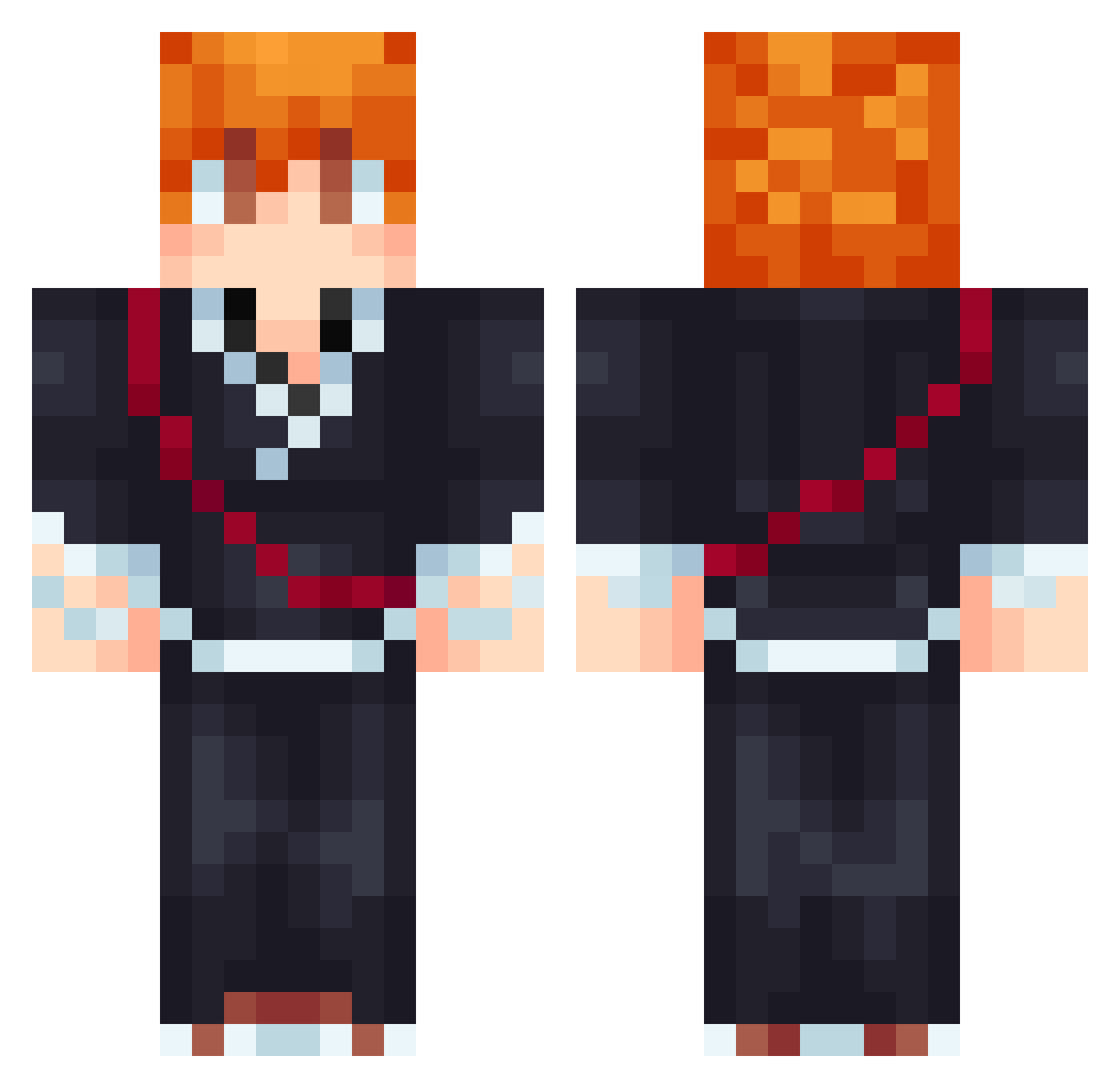 James5050 Minecraft skin, front and back view