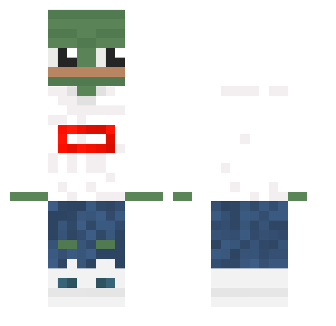 Taurts56 Minecraft skin, front and back view