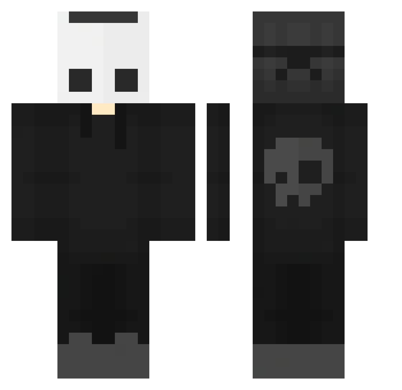 NezQ_gay Minecraft skin, front and back view