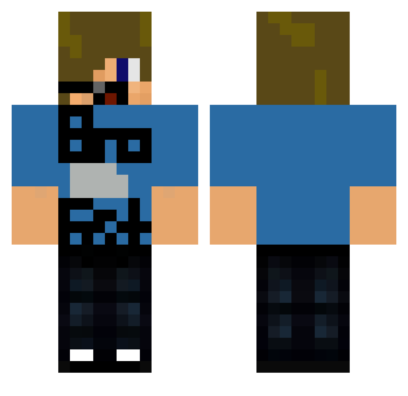 Dorena Minecraft skin, front and back view