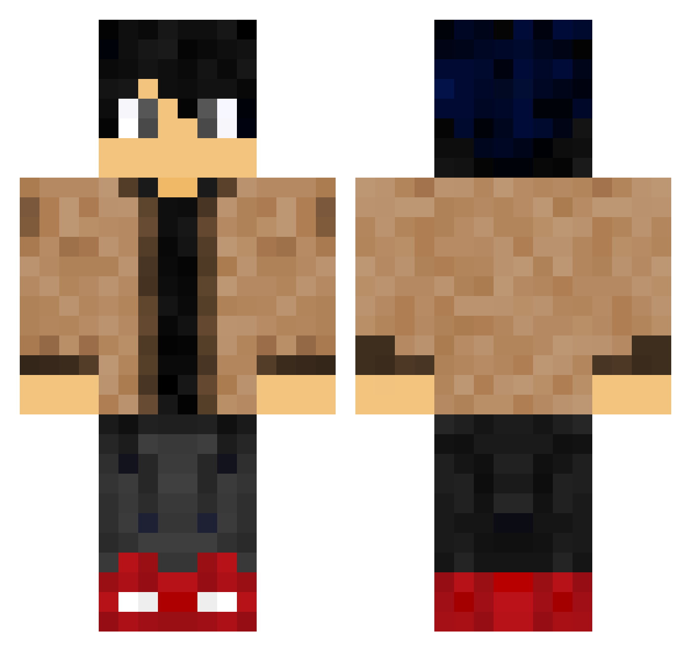 Sl1zoxSky7f7 Minecraft skin, front and back view