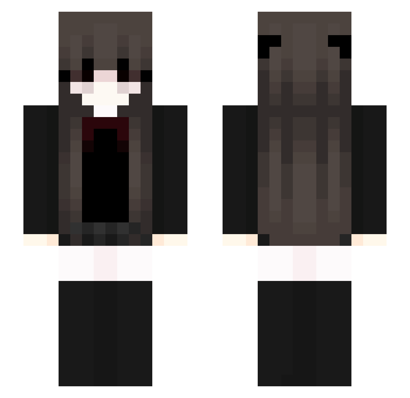 SlowFall_ Minecraft skin, front and back view