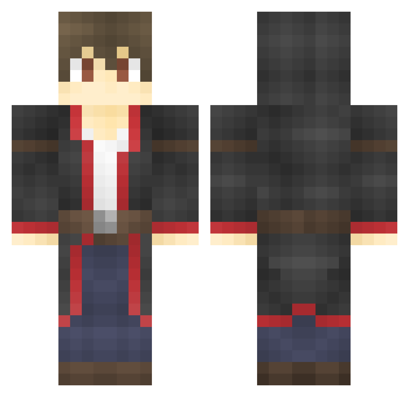 sadhe Minecraft skin, front and back view