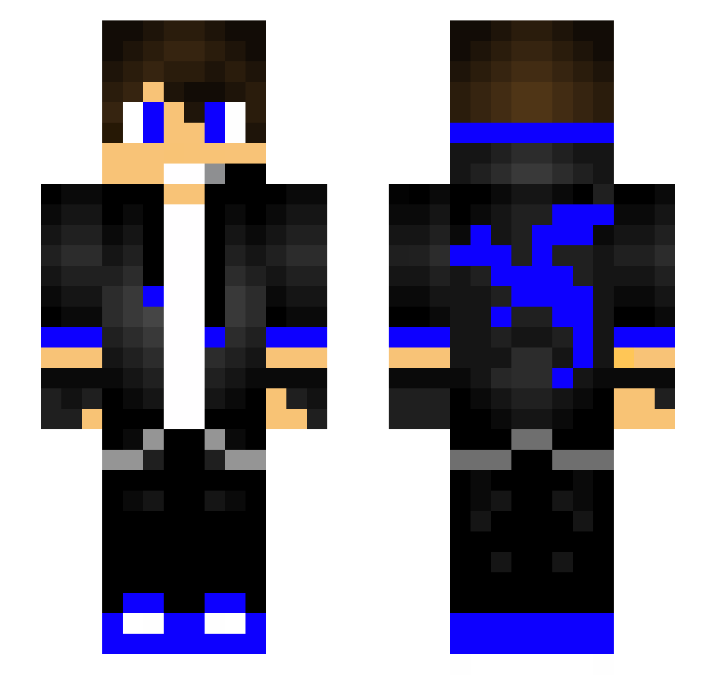 S1er6en Minecraft skin, front and back view