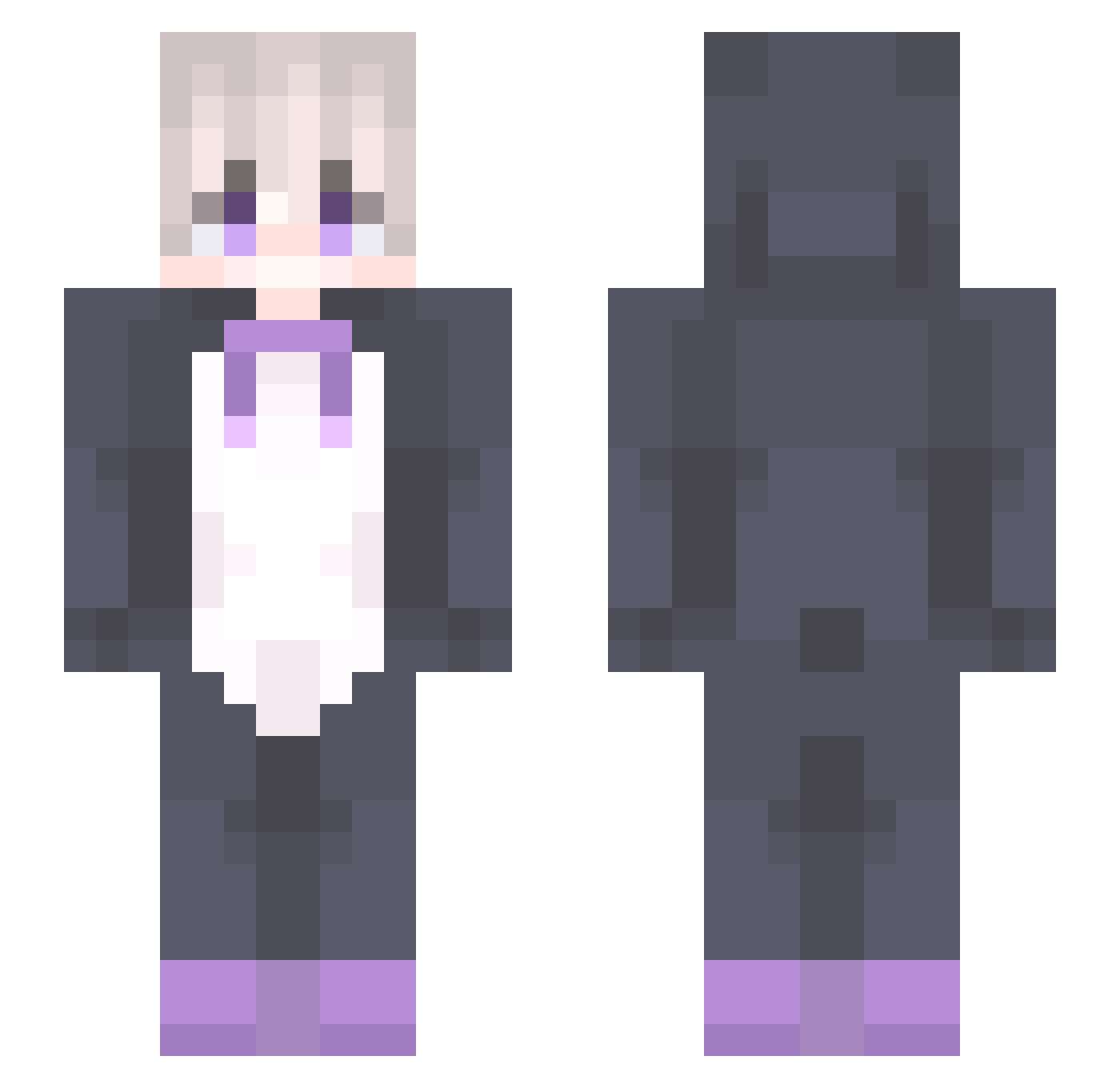 Salrang Minecraft skin, front and back view