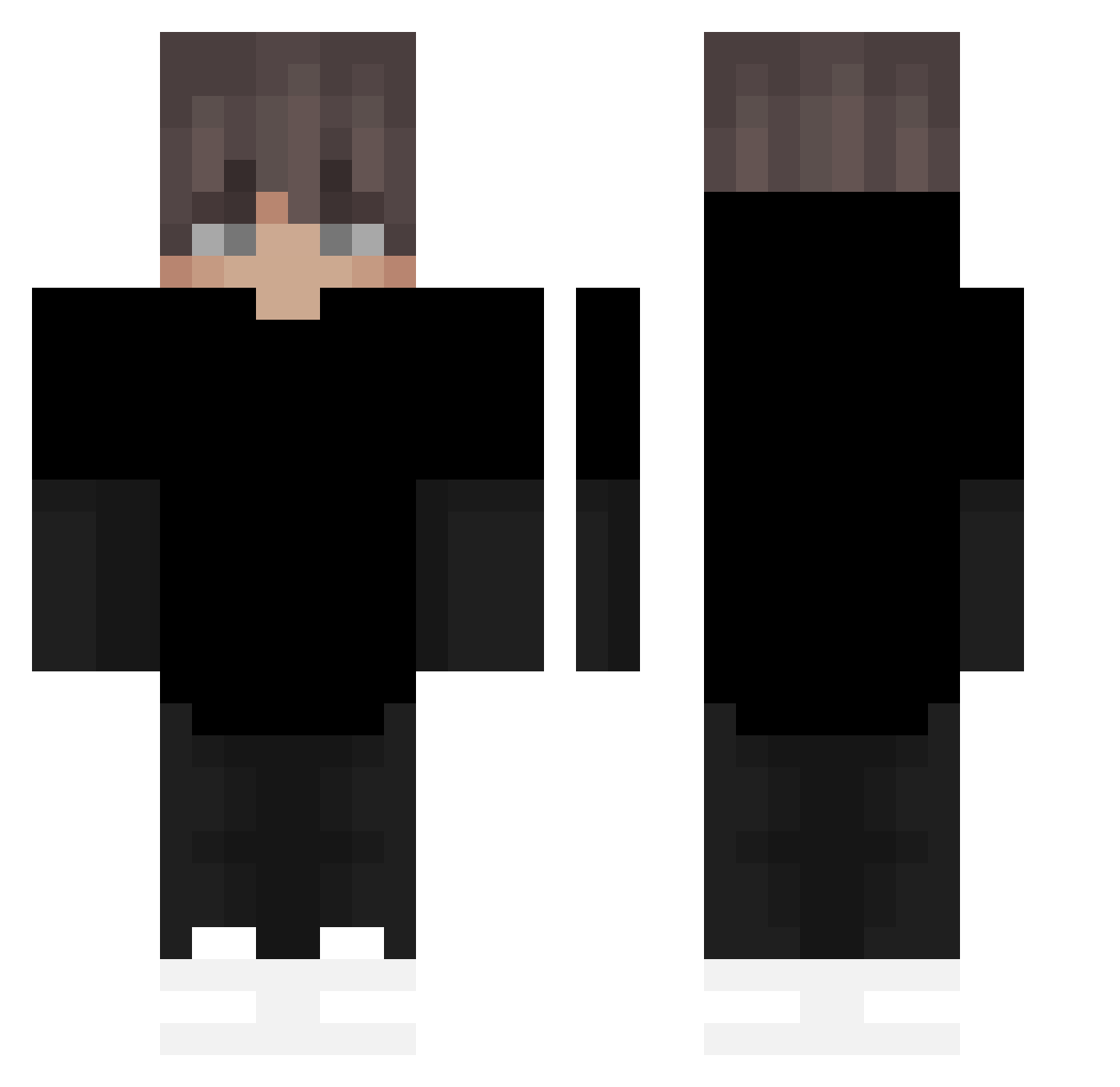 Zwackelmannnn Minecraft skin, front and back view
