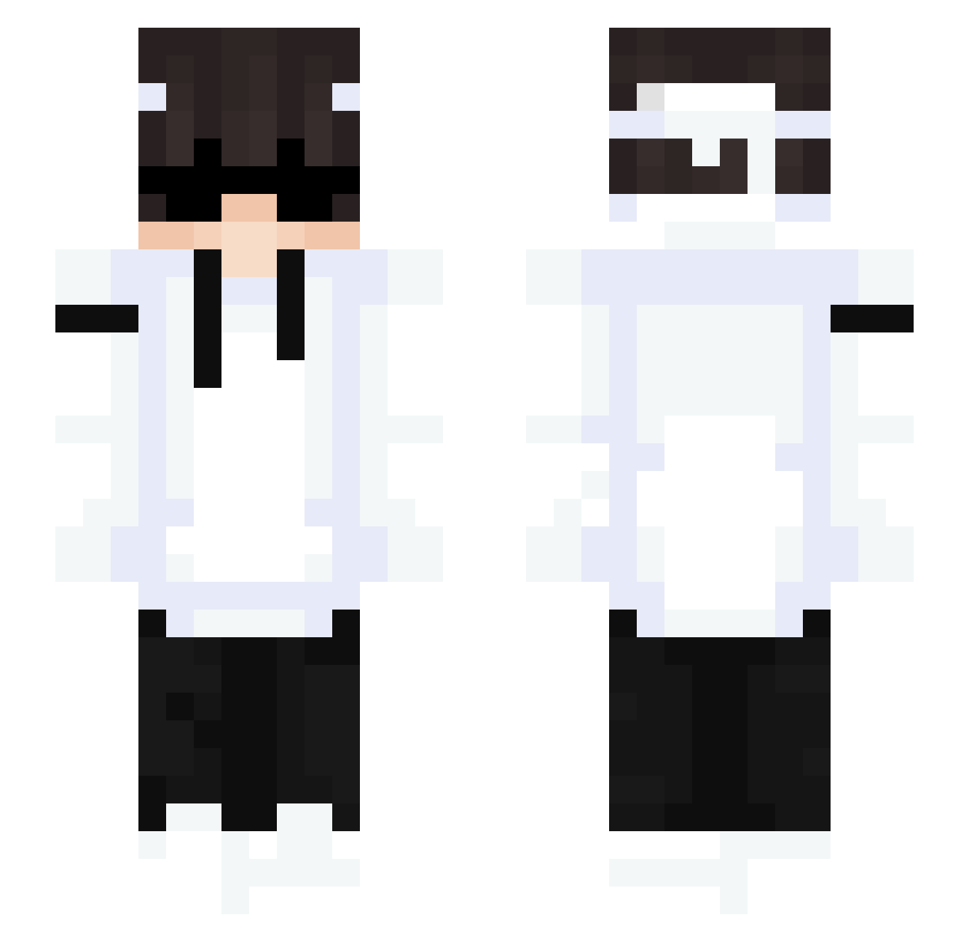 ViperDarkGod Minecraft skin, front and back view