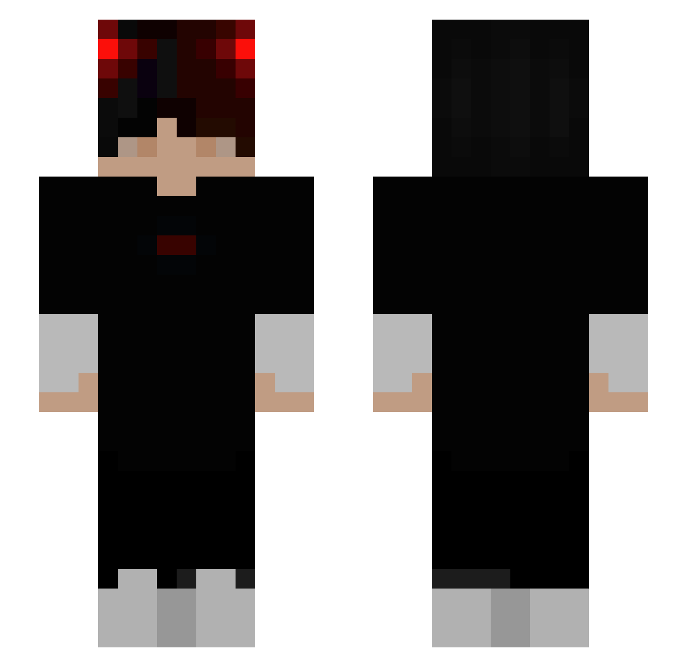 Vitrox88 Minecraft skin, front and back view