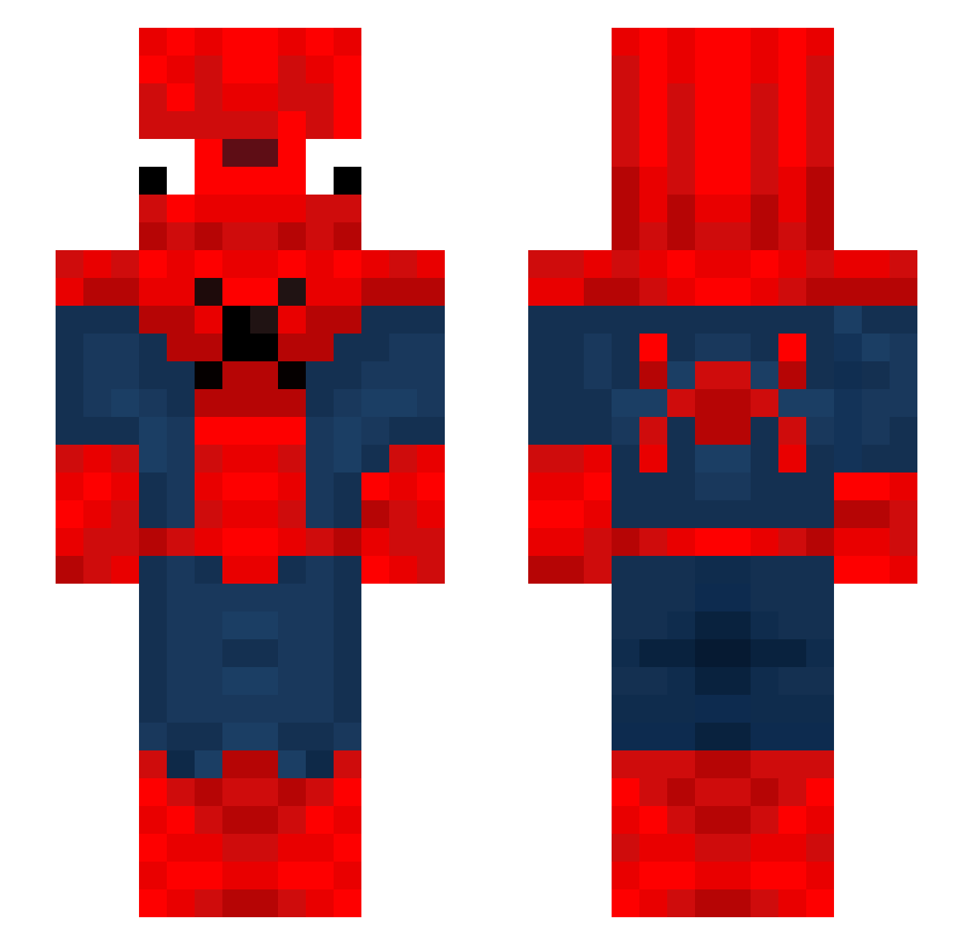 Samski22 Minecraft skin, front and back view