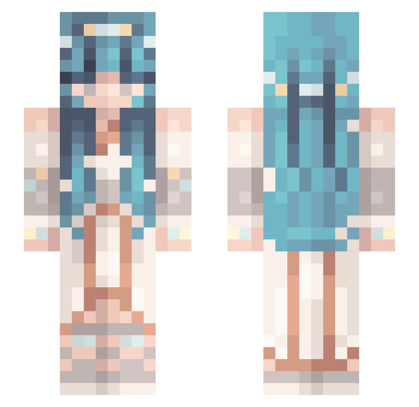 the_real_rynsith Minecraft skin, front and back view