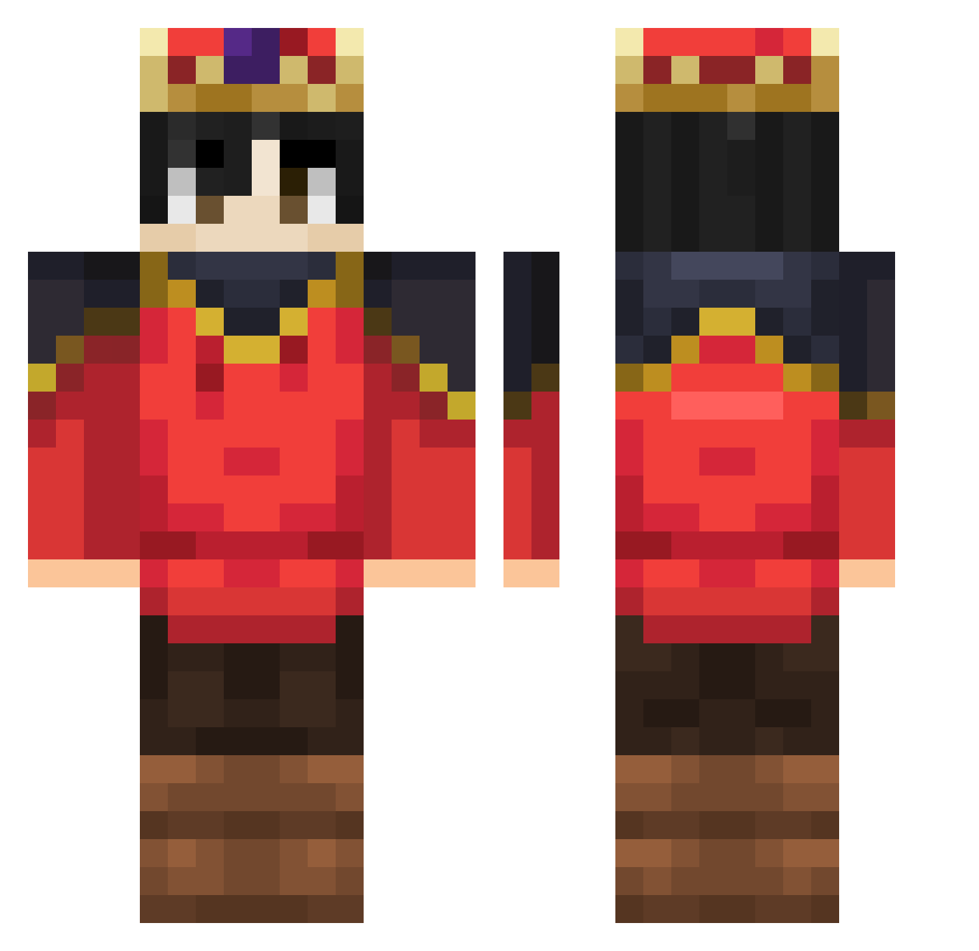 SzymonqPL Minecraft skin, front and back view