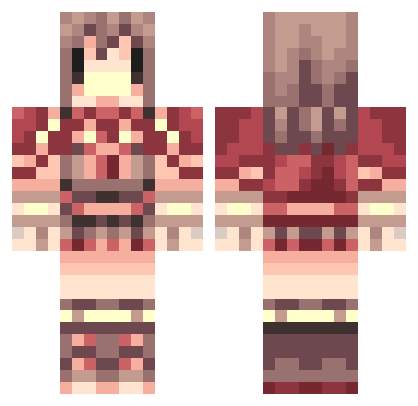 kouki1115 Minecraft skin, front and back view