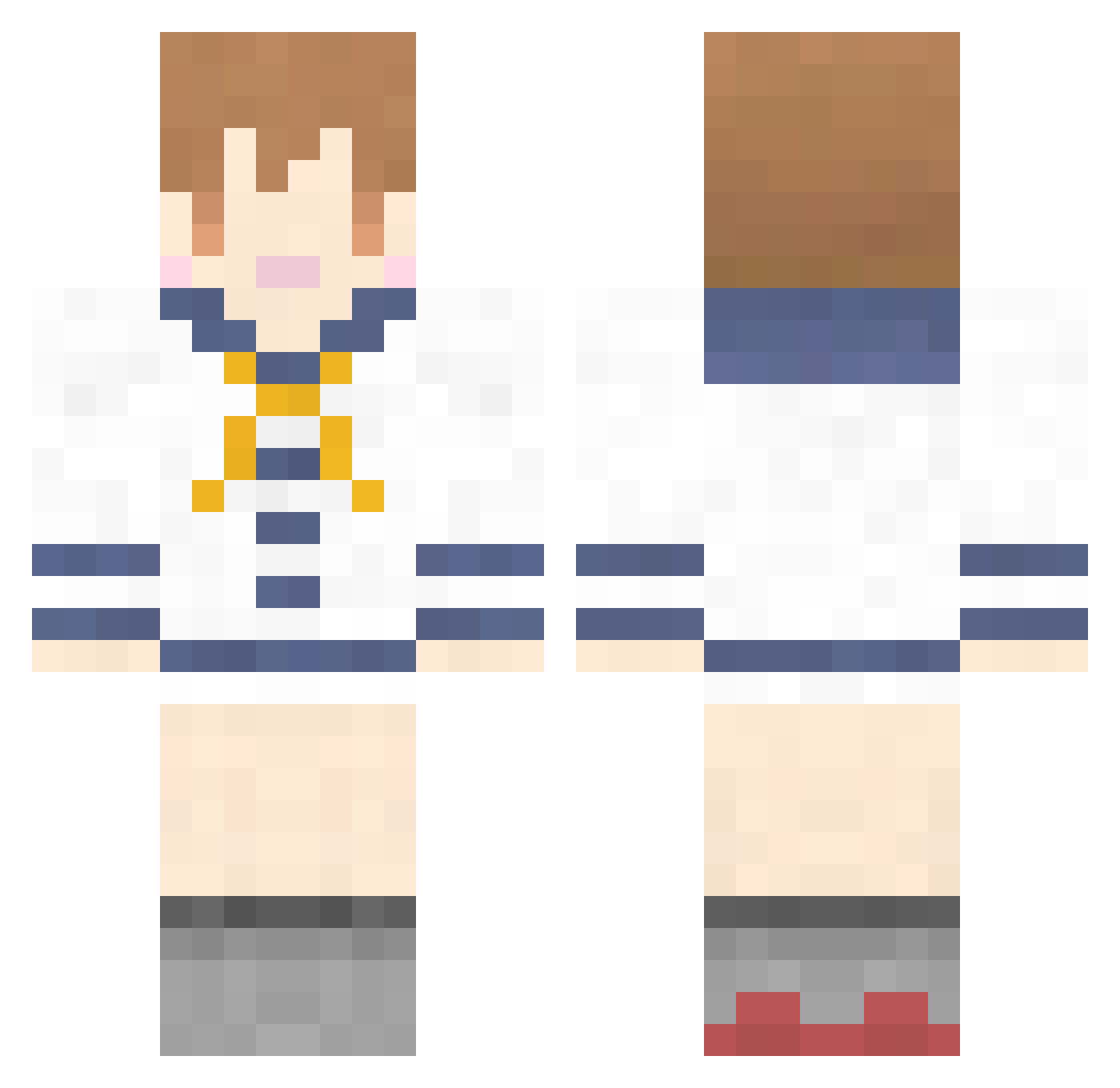 Kanone Minecraft skin, front and back view