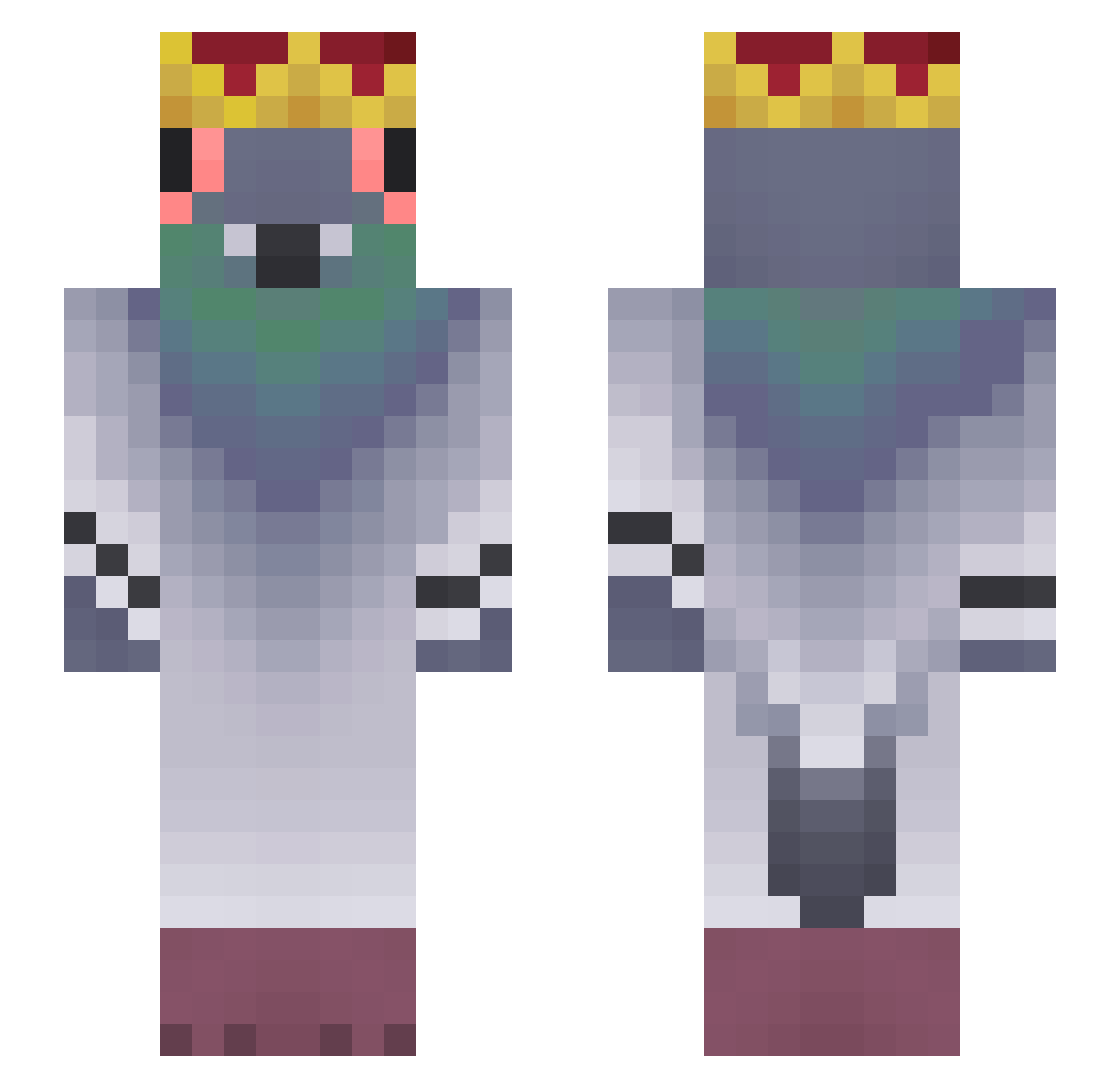 Rachely_ Minecraft skin, front and back view