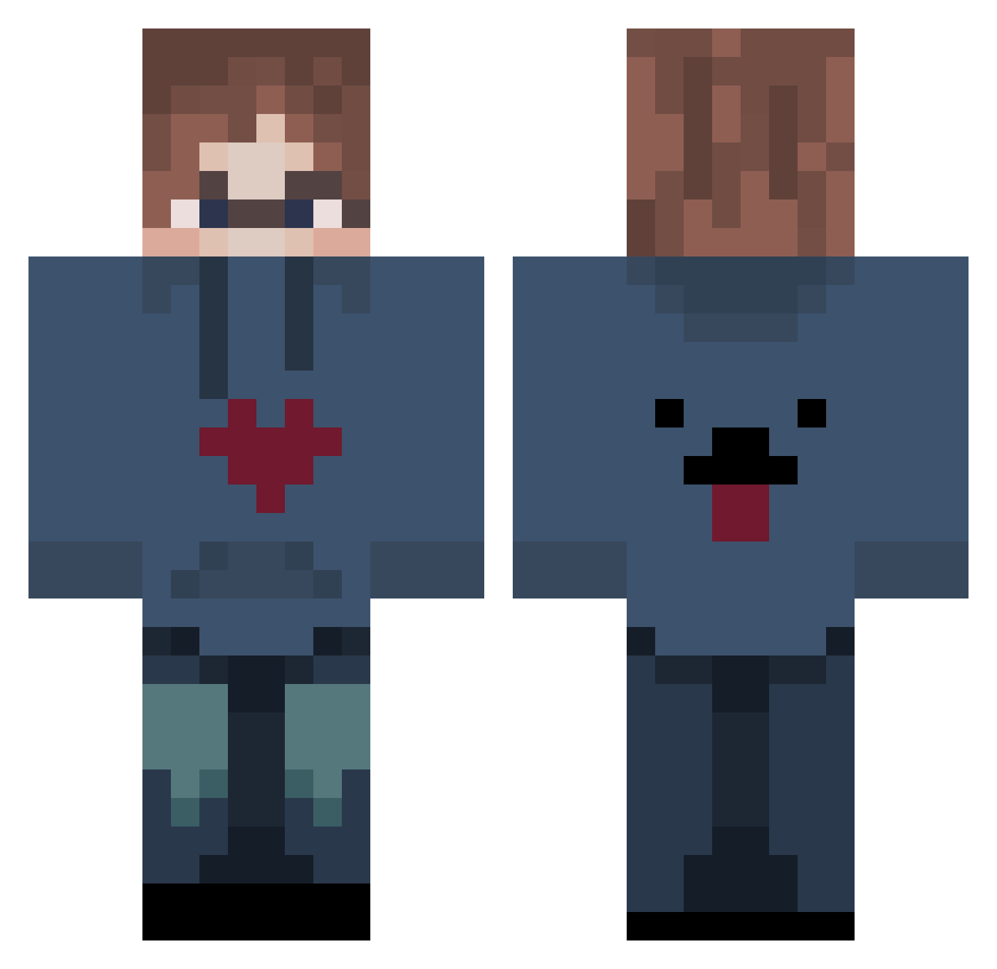 Arne_666 Minecraft skin, front and back view