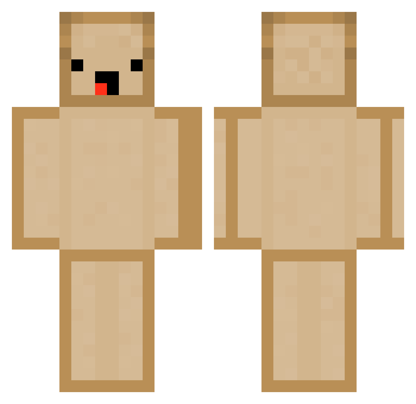 THIAGOGAMER2020 Minecraft skin, front and back view