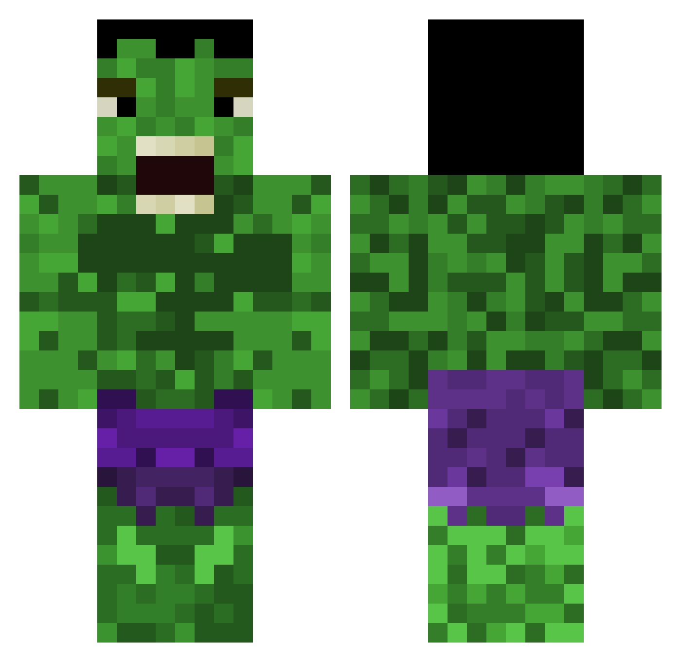M0nkey_funny Minecraft skin, front and back view