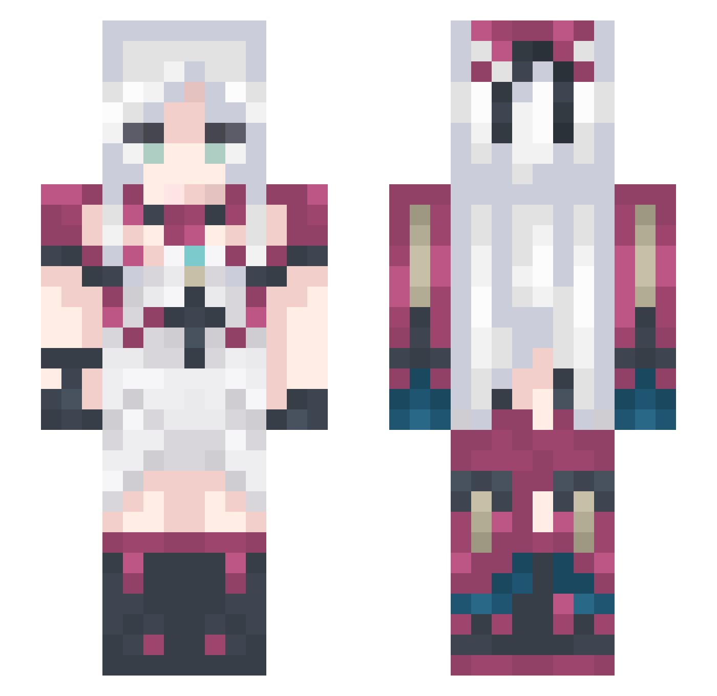 Brainless_v2 Minecraft skin, front and back view