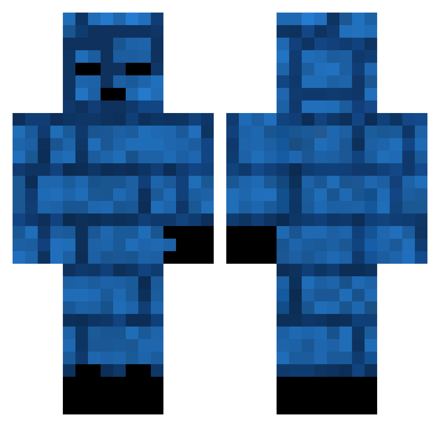 Br1ckss Minecraft skin, front and back view