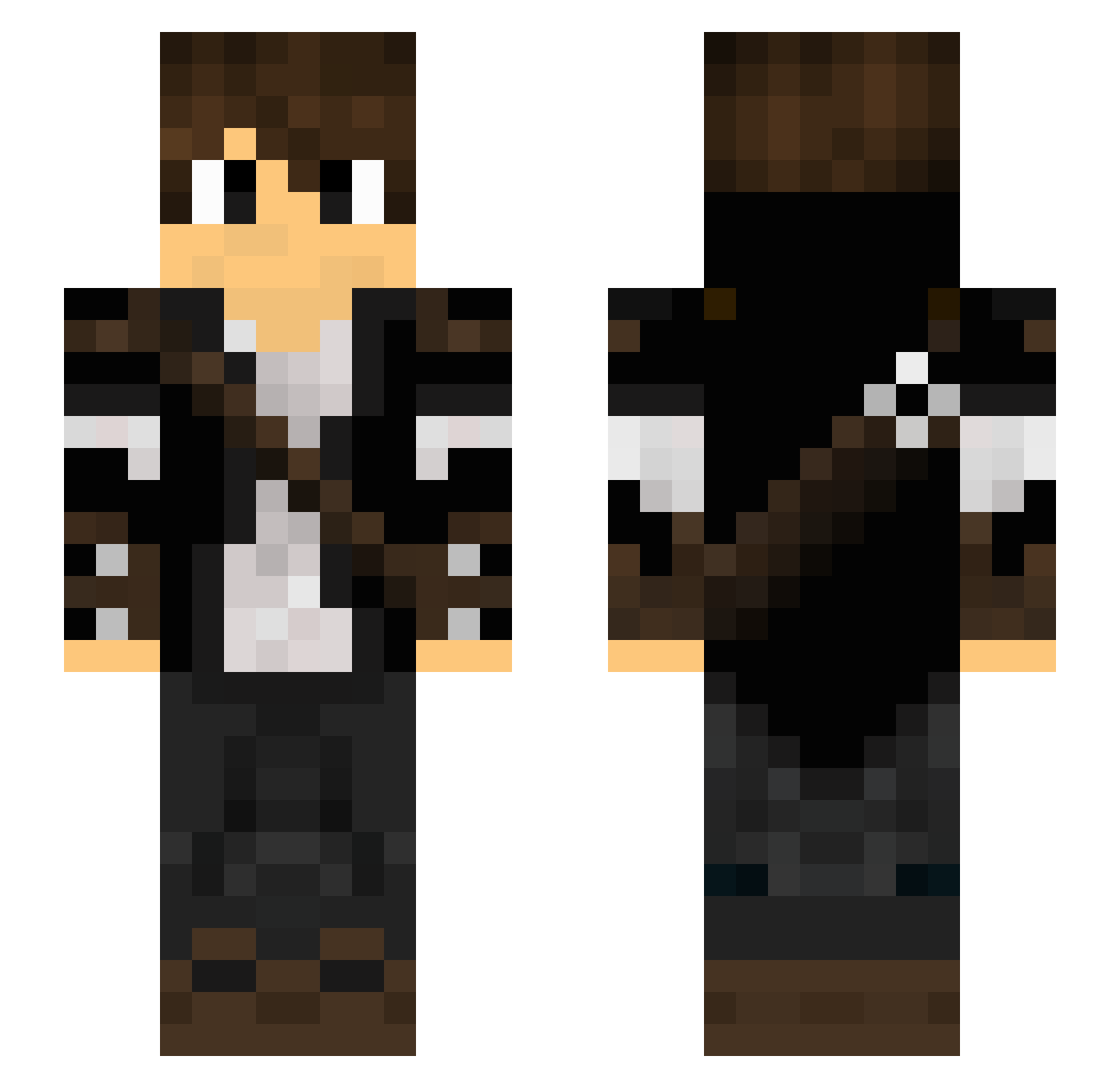 Pocul Minecraft skin, front and back view