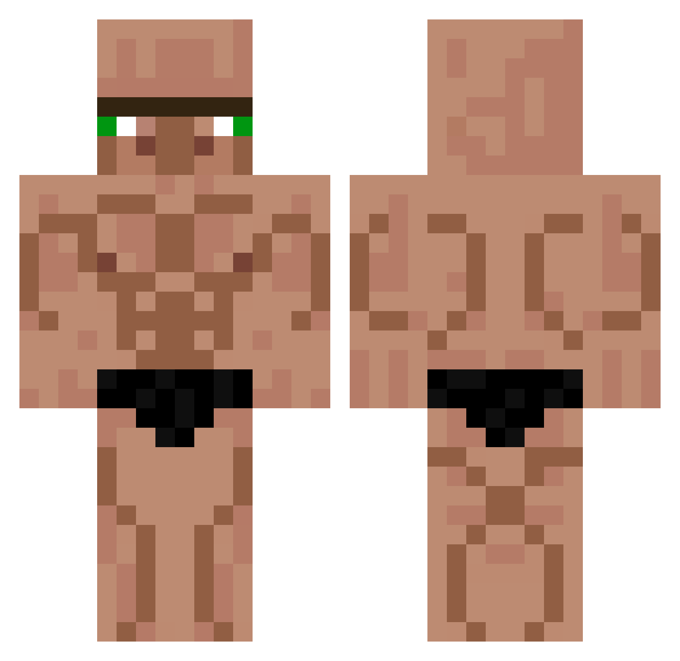 RAVBAR550 Minecraft skin, front and back view