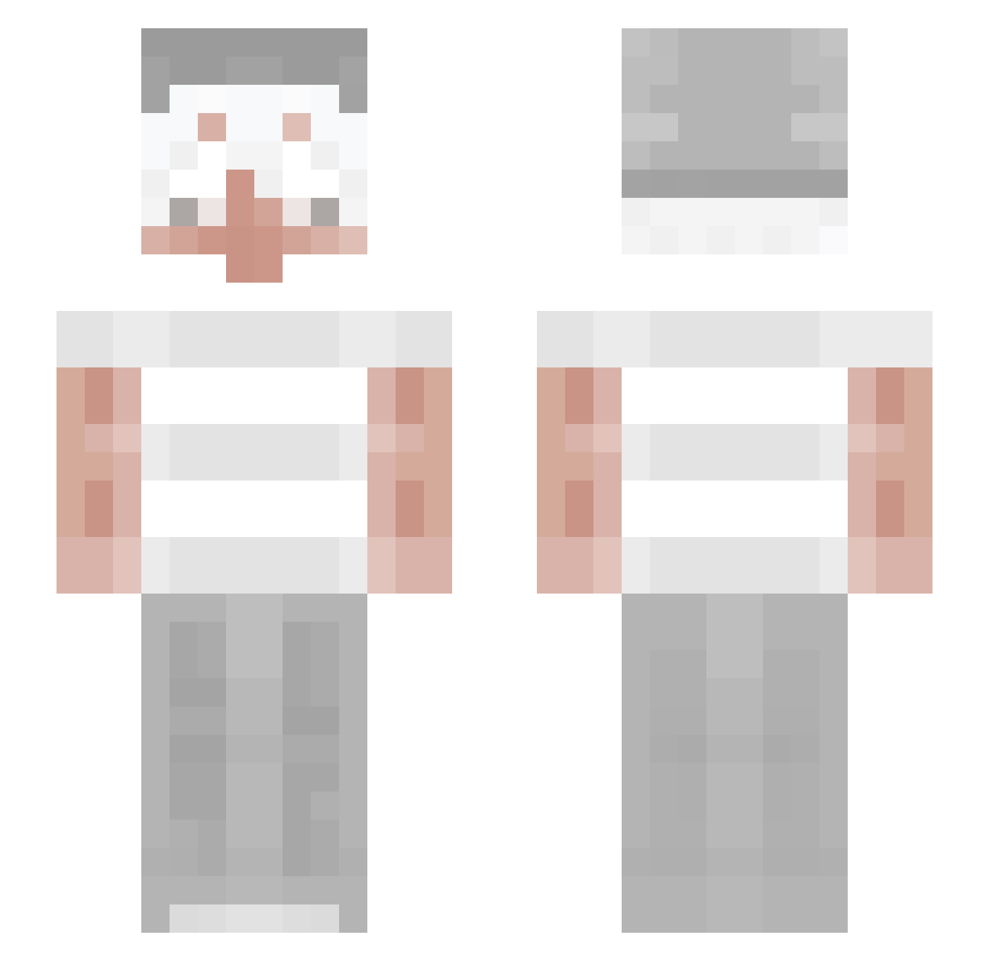 Wolfina_2812 Minecraft skin, front and back view