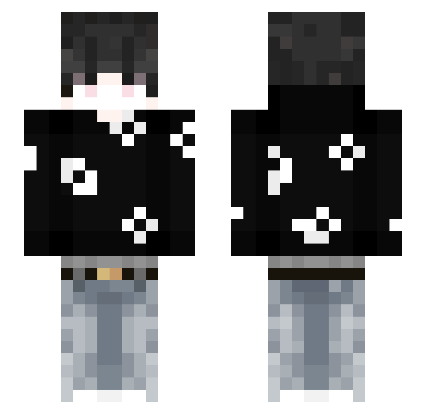 einfachSkipper Minecraft skin, front and back view
