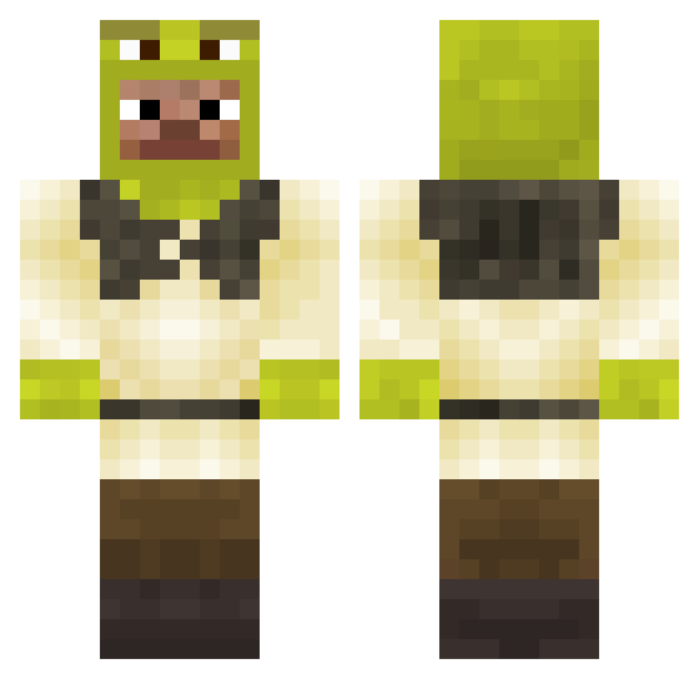 The_Spaceman_ Minecraft skin, front and back view