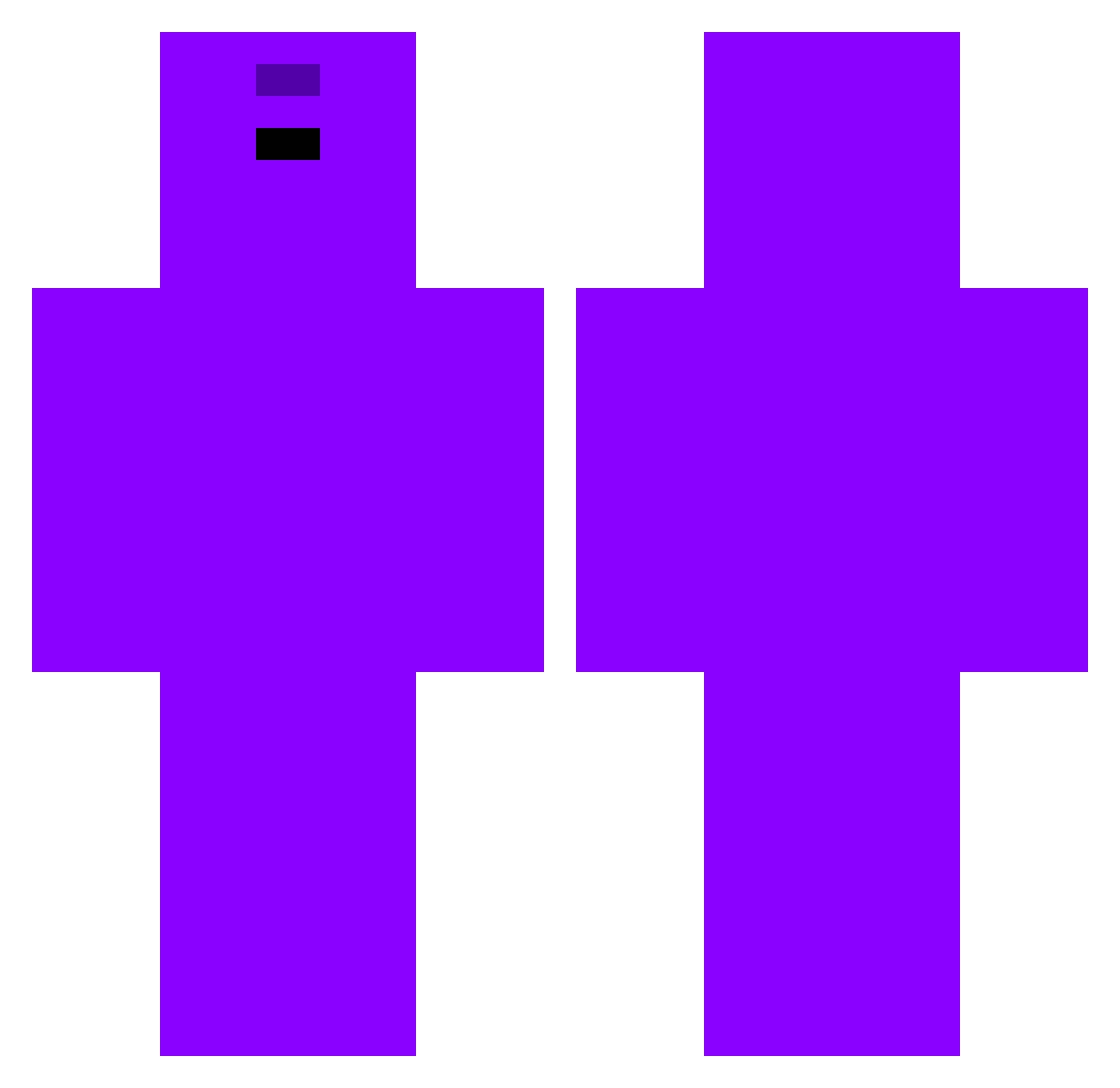 wsx23 Minecraft skin, front and back view