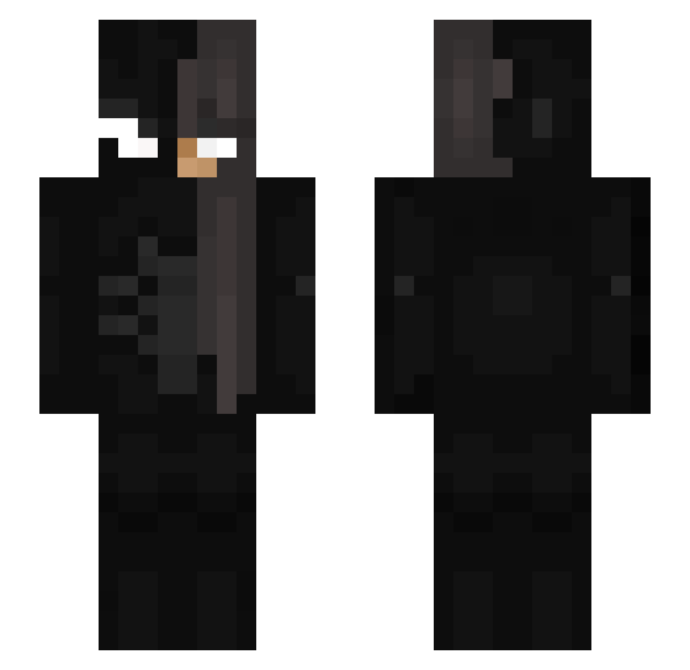 Skyzinhaa_ Minecraft skin, front and back view