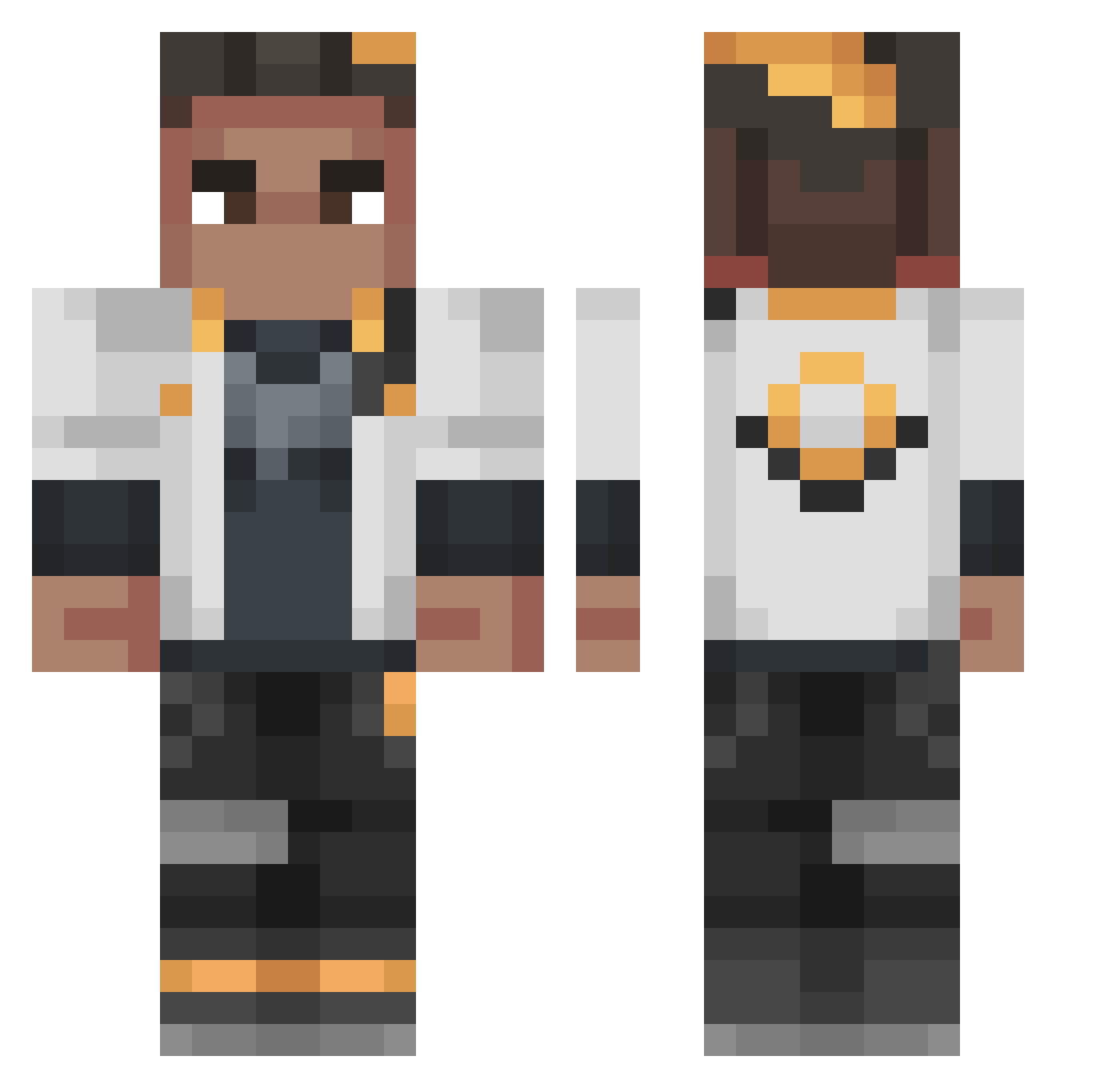 Swordan11 Minecraft skin, front and back view