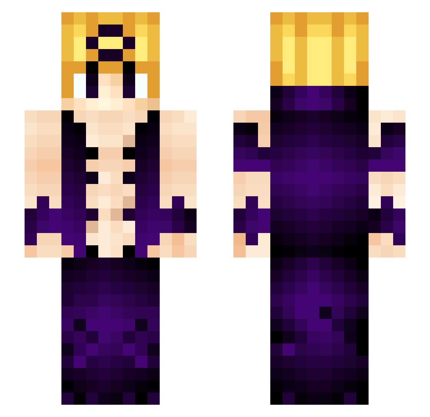 TheBiscottone Minecraft skin, front and back view
