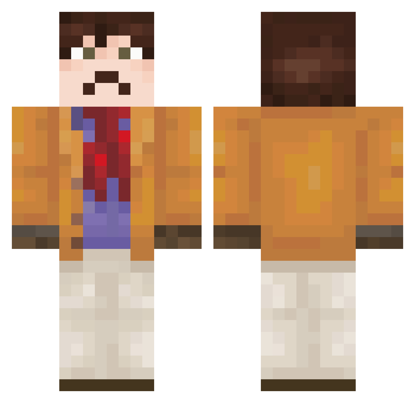 im_stressed_ Minecraft skin, front and back view