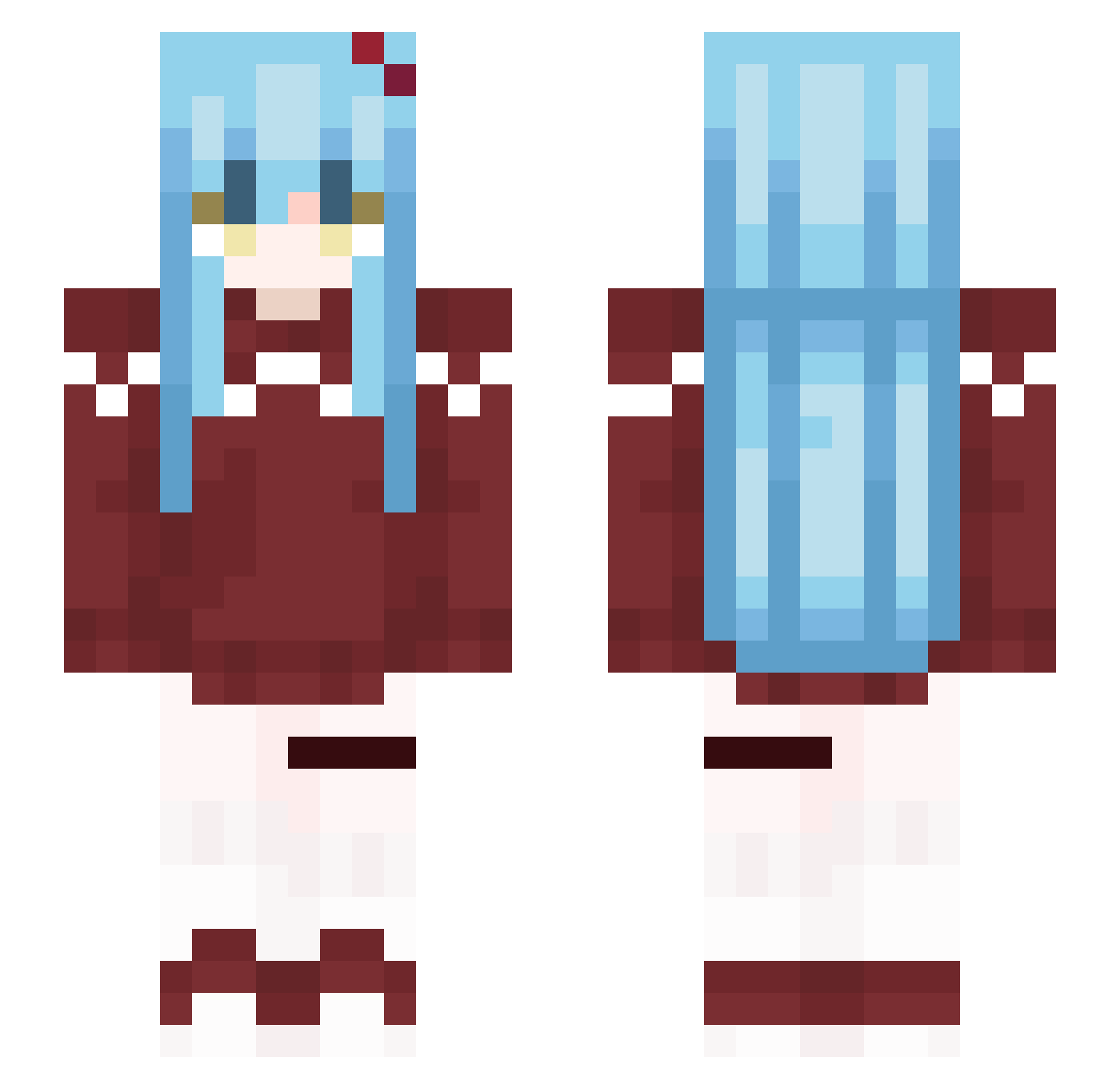SuchAs_ Minecraft skin, front and back view