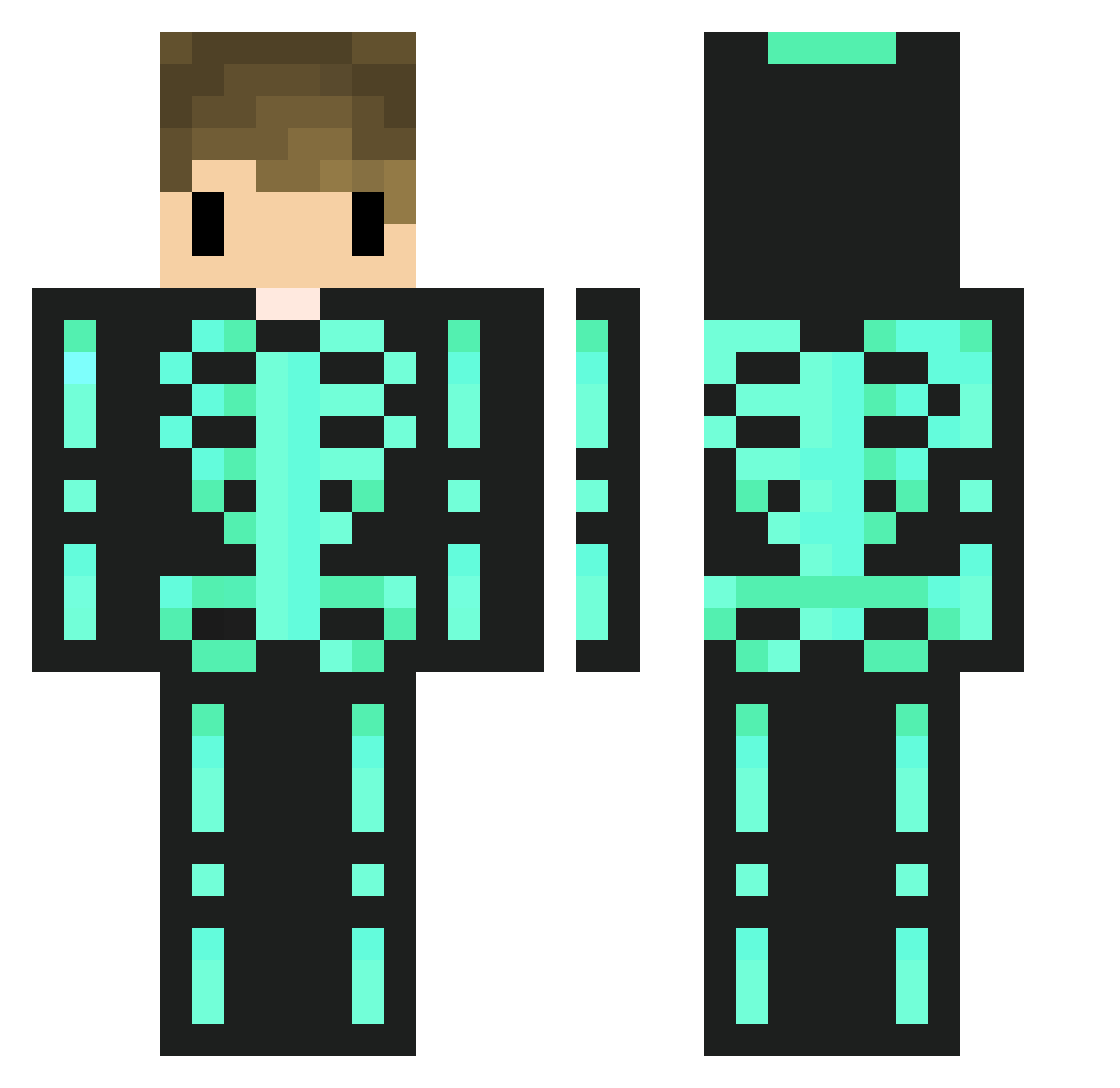 _Hue_ Minecraft skin, front and back view