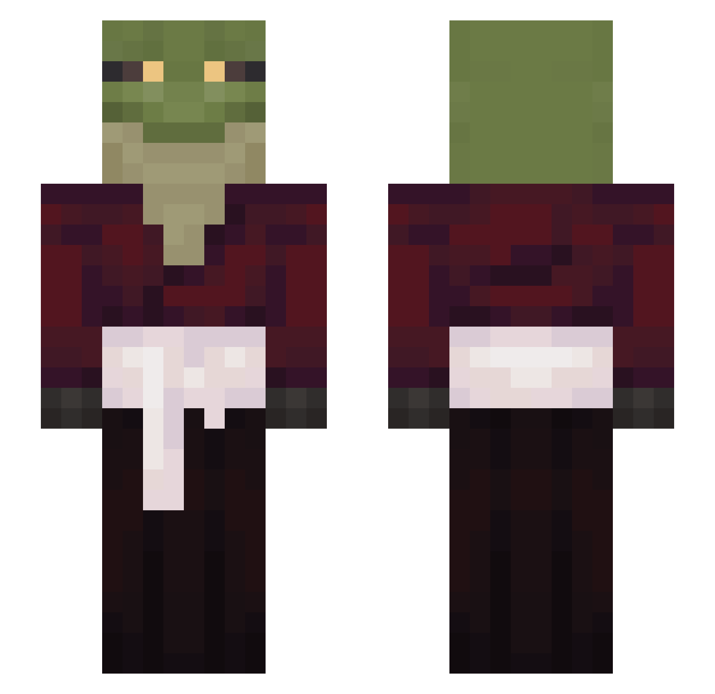eileyy Minecraft skin, front and back view