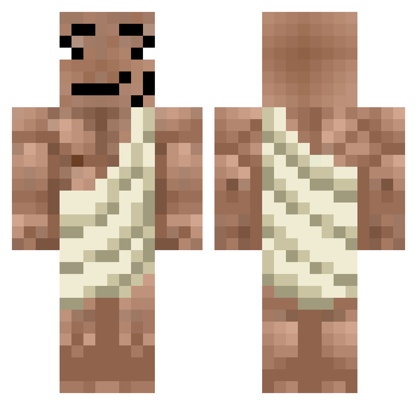 geckrnatr Minecraft skin, front and back view