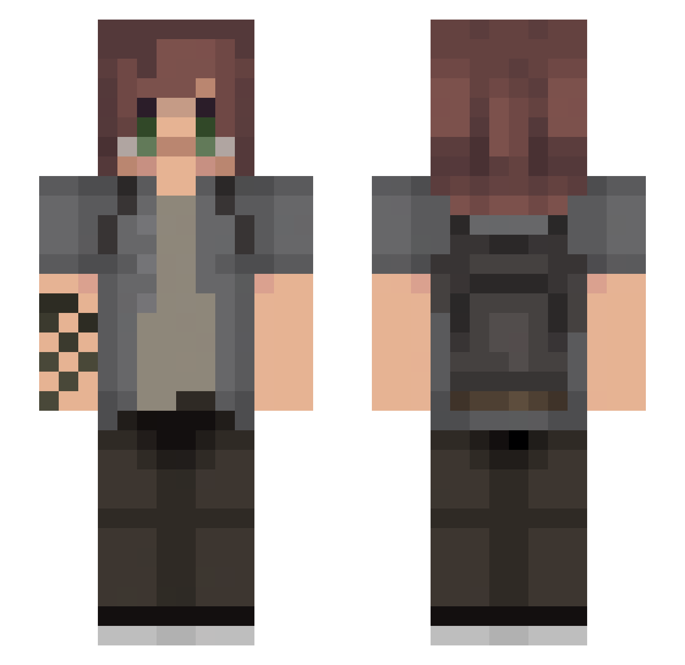 Celia_dk Minecraft skin, front and back view