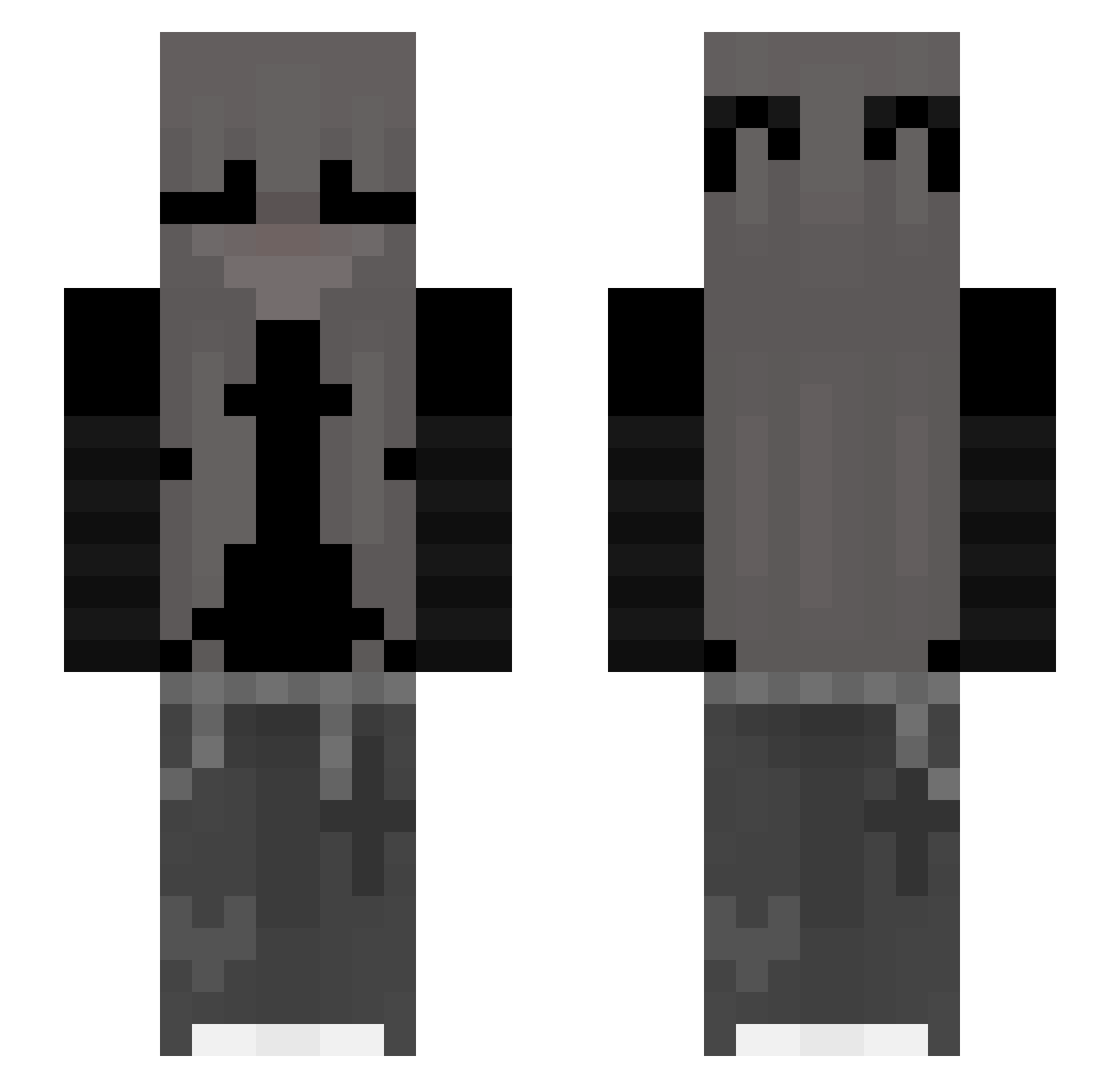 Striebb Minecraft skin, front and back view