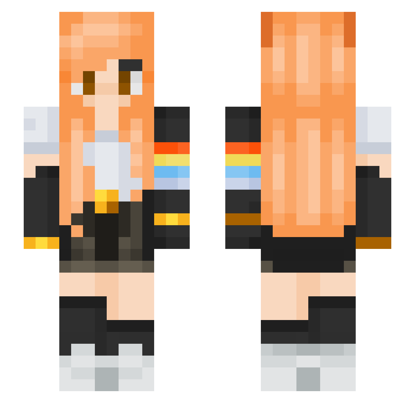 BoriaBlyad Minecraft skin, front and back view