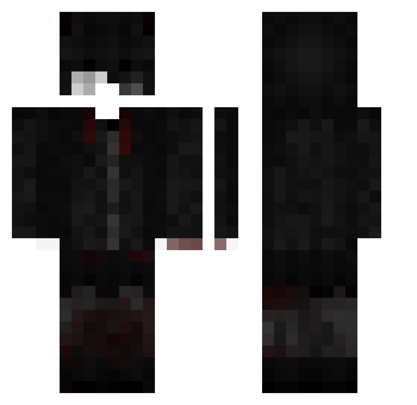 Tomomomomomomom Minecraft skin, front and back view